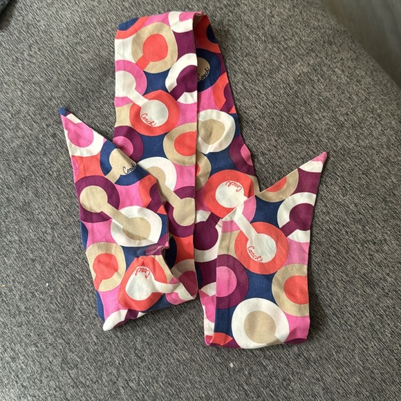 Coach Multicolor Patterned twilly scarf - Picture 4 of 4